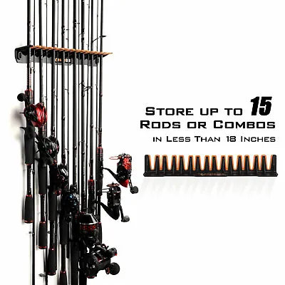 $19.99 • Buy KastKing Patented V15 Vertical Fishing Rod Holder Store 15 Rods Fishing Rack NEW