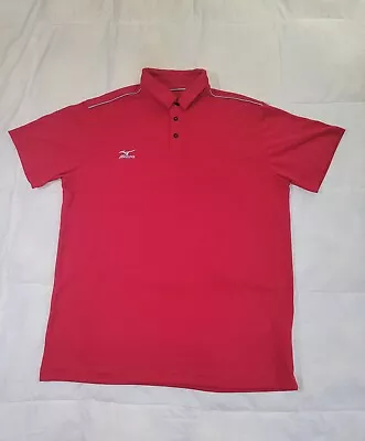 Mizuno Dry Lite Performance Polo Red Short Sleeve Shirt Mens XL Collared • $22.99