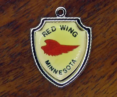 Vintage Sterling Silver RED WING CITY MINNESOTA STATE TRAVEL SHIELD Charm 14-32 • $16.95