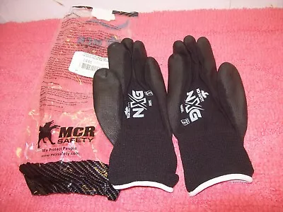 Memphis Polyurethane Gloves 9669 13 Gauge Black Nylon Shell PU Palm Finger LARGE • $7.99