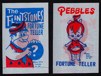 2 Vintage 1970s's FRED FLINTSTONES Magic Trick FORTUNE TELLER Toy Fish Game • $2.95