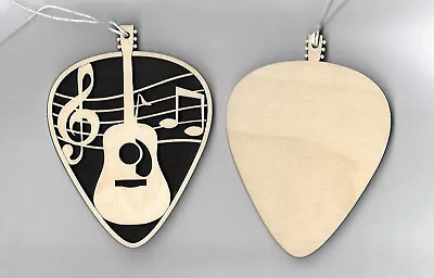 Guitar Pick Ornament Acoustic Guitar Can Be Personalized On The Back • $13.75