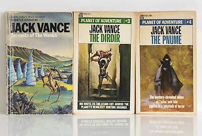 JACK VANCE Servants Of The Wankh The Dirdir The Pnume Planet Of Adventure 2-4 • £15