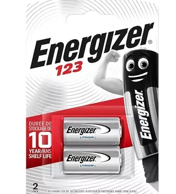 Energizer CR123 Batteries 3V Lithium Battery 2 Pack • £4