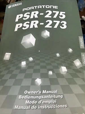 Yamaha PSR-275 PSR-273 Portatone Digital Keyboard Owner's Manual English Ger +2 • $39.63