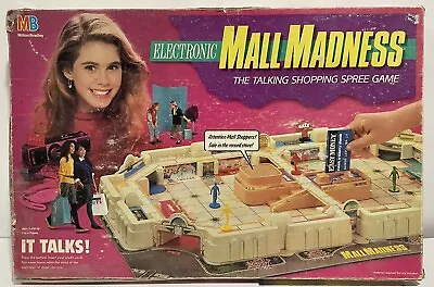 1989 Mall Madness Talking Electronic Board Game - 99% Complete - Tested & Works! • $99.99