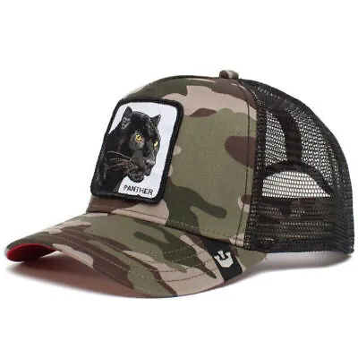 Breathable Snapback Cap Nimal Beast Pattern Farm Trucker Mesh Baseball Hat Men • £8.18