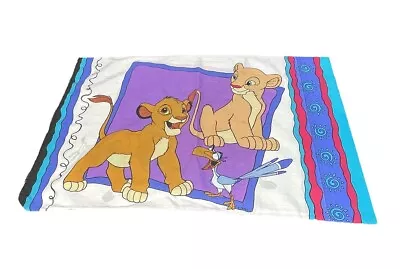 Vintage 90’s Disney The Lion King Standard Pillow Case Simba Timon Pumba Nala • $9.95