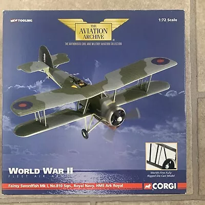 Corgi Aviation Archive Fairey Swordfish Mk.1 810 Sqn Rnas Hms Ark Royal Aa36301 • £50