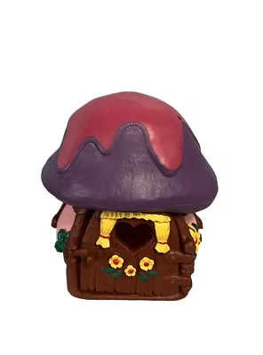 Smurfs 1978 Smurfette Purple & Pink Mushroom House Vintage Cottage • $36.21