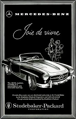 1958 Mercedes Benz 190 SL Roadster - Promotional Advertising Poster • $14.99