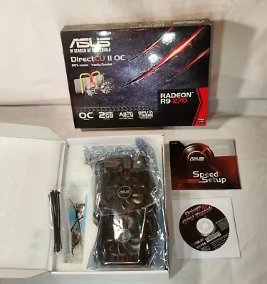 ASUS AMD Radeon R9 270 2GB GDDR5 Graphics Card R9270-DC2OC-2GD5 Untested  • $28