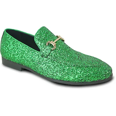 Bravo! Men Dress Shoe PROM-2 Loafer Modern Metallic Glitter For Wedding Prom • $59.99