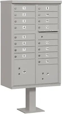 Salsbury 16 A Size Doors Type III Cluster Box Gray USPS Lock Compatible. ✅ • $2299