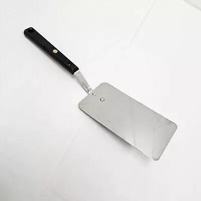 Vintage EKCO FORGE Short Solid Spatula Long Blade Black Riveted Handle 11  USA • $29.99