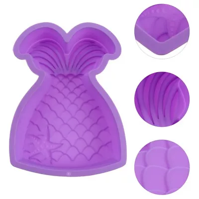 Ocean Mermaid Tail Silicone Fondant Soap Mold Cake Decorating Tool-NA • $12.69