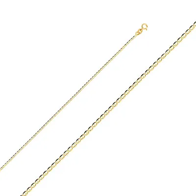 Mens 14k Real Solid Yellow Gold 1.5 Mm Flat Mariner Chain / 16  - 24'' • $142.45