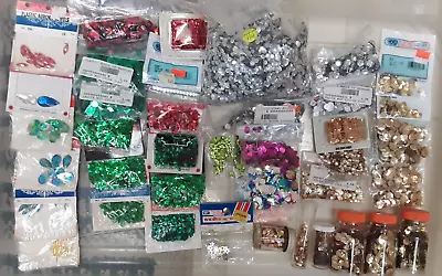 Vintage Lot Of Sequin And Jewels For Ornaments Crafts No.7 • $28