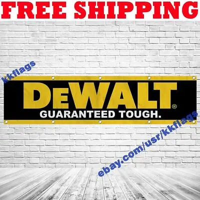 $17.95 • Buy DeWalt Tools Logo Banner Flag 2x8 Ft Car Show Garage Sign Wall Decor 2021 NEW