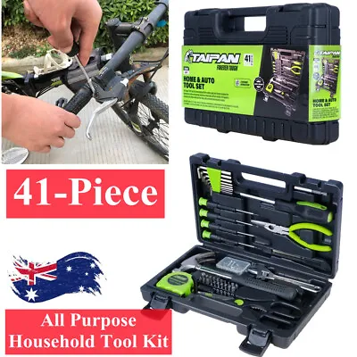 41PCs Household Hand Tool Set Utility Kit Hammer Plier Scissor Knife Screwdriver • $40.98