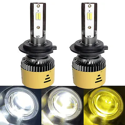 H7 3000K LED Kit Headlight Bulb Switchback 3K 4K 6K White Yellow + Strobe Light • $29.99