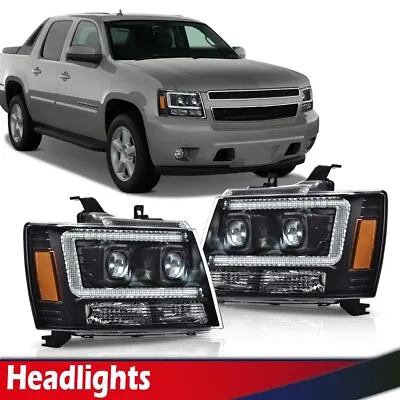Fit For 2007-2014 Chevy Tahoe Suburban Avalanche Black Led Drl Headlights Lamps • $153.61