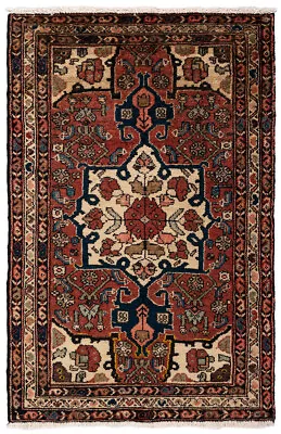 Genuine Hand Knotted Rug Handmade Traditional Oriental Runner 112 Cm X 70 Cm • £125