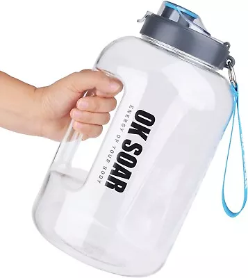 Water Bottle 1 Gallon Time Marker Large Water Bottle Jug 3.78 Litres Bpa Free • $32.50