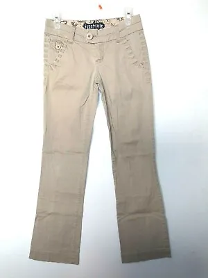 $12 • Buy Womens Khaki Pants Freestyle Revolution Sz 1 Stretch Bootcut Lowrise 30x27 Y2K