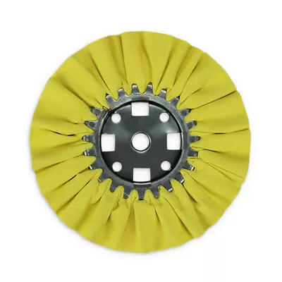 8  Yellow Mill Treated Airway Buffing Wheel 3  Center Plate X 5/8  Arbor Hole • $19.99