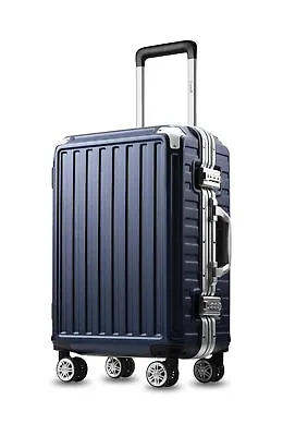 LUGGEX Carry On Luggage With Aluminum Frame Polycarbonate Zipperless Luggage... • $131.31