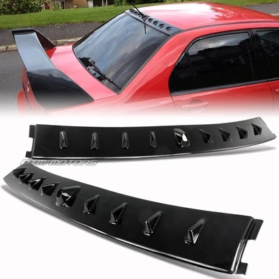$35.68 • Buy Black Shark Fin Rear Window Visor Wing Spoiler For 02-07 Mitsubishi Lancer EVO