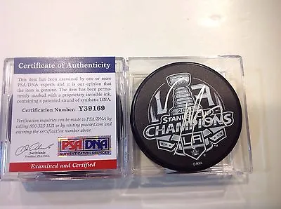 Jordan Nolan Signed 2014 Stanley Cup LA Kings Puck PSA DNA COA Autographed A • $74.99