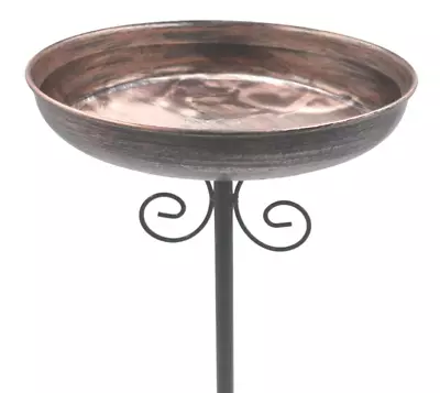 Metal Bird Baths Bowl With Stake 10inch Outdoor Bird Bath For Garden Decorations • $32.99