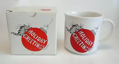 Vtg 1980's Sandra Boynton Ceramic Coffee Mug Holiday Greetings Unused With Box • $19.99