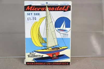 MICROMODELS SET SXIII The ROYAL DUKE'S YACHT BLUEBOTTLE PAPER MODEL Og • £9.99