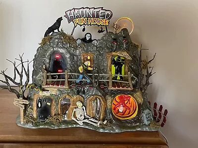 Dept 56 Haunted Fun House Snow Village 55094 EUC Lights & Motion Works Great! • $40