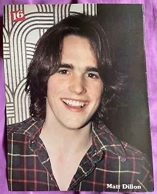 Matt Dillon / Rex Smith Vintage Full Page Color Pin-Up Clipping • $1.99