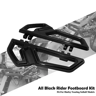 Empire Black Driver Footboards Floorboards For Harley Touring Street Road Glide • $157.69