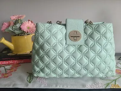 KATE SPADE Elena Astor Court Tote Bag Mint Green Shoulder Top Handle Purse • $64.95