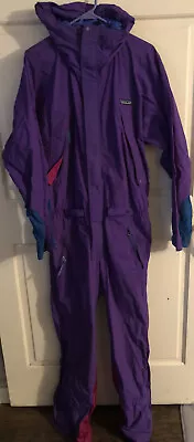 $225 • Buy Rare Vintage PATAGONIA One Piece Suit Ski Outdoor Waterproof Purple Size M