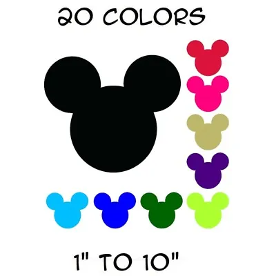 Mickey Mouse Disney Die-cut Vinyl Decal Sticker Logo Ears Shape • $1.89