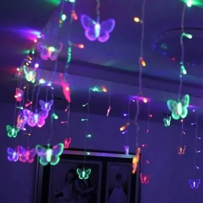 96 LED Butterfly String Fairy Lights Colorful For Wedding Christmas Party Decor • $10.79