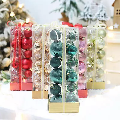 24Pcs Christmas Balls Baubles Party Xmas Tree Decorations Hanging Ornament Decor • $27.14