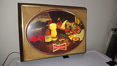 Original Vintage Budweiser Beer Lighted Wall Sign / Bar Display Wired & Working • $109.99