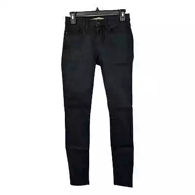 Vince 5 Pocket Skinny Jeans Size 26 Gray Charcoal Herringbone Print Stretch USA • $15