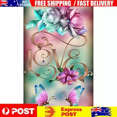 LOVE Flower Oil Paint By Numbers Kit DIY Acrylic Painting Wall Art Picture Craft • $15.29