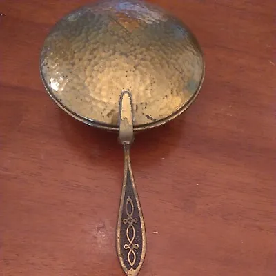 Vintage Art Deco Oppenheim Brass Covered Bowl Judaic Handmade In Israel  • $33