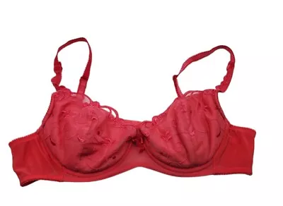£29.02 • Buy Vintage Victoria's Secret Silicone Gel Push Up Bra Coral Pink Lace Y2K Sz 36B