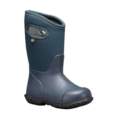 Bogs York Solid Kids Wellies Wellington Boots Warm Insulated Boots In Navy • £29.99